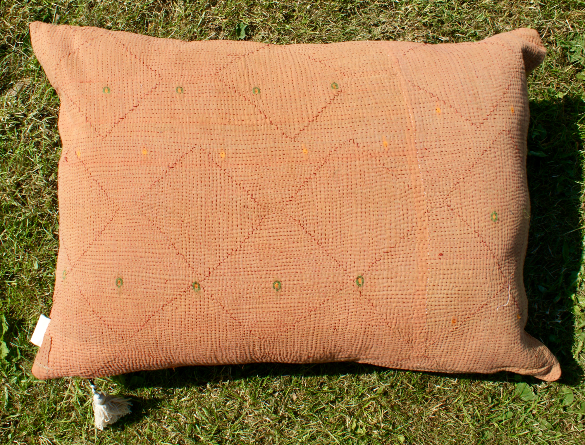 Kussen Kantha vintage 50x70 cm orange yellow