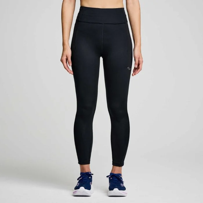 Saucony Dame Lange tights Fortify Crop Tights Sort