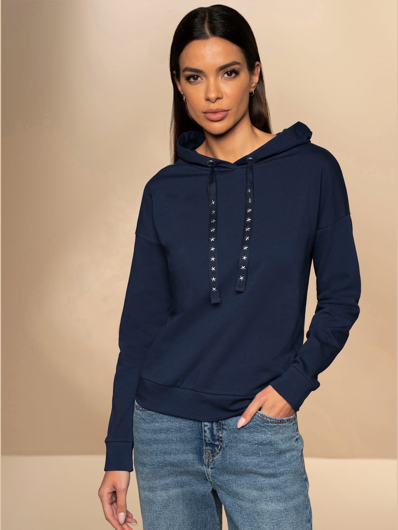 Sweat-shirt élégants rivets fantaisie