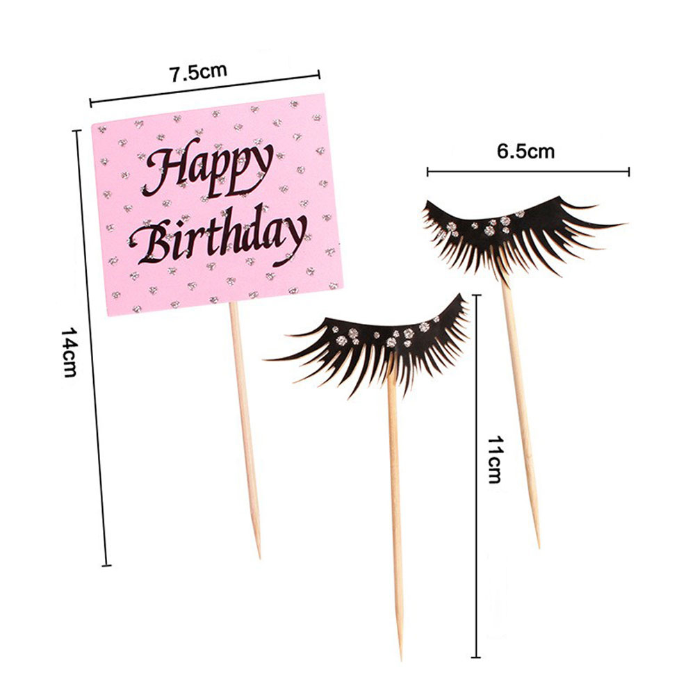 (7-tlg. Set) Kuchenstecker Tortenstecker Topper Dekoration für Torten / Kuchen - Make Up