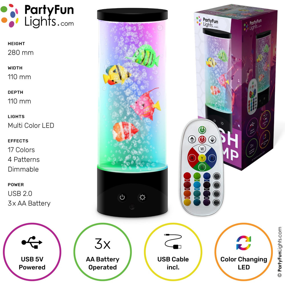 Køb Party Funlight Fiske Lampe Med Fjernbetjening H: 28cm