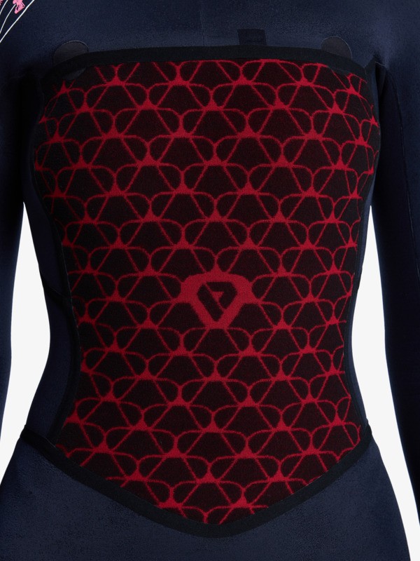 3/2 Swell Natural Combinaison de surf zip poitrine Noir Femme