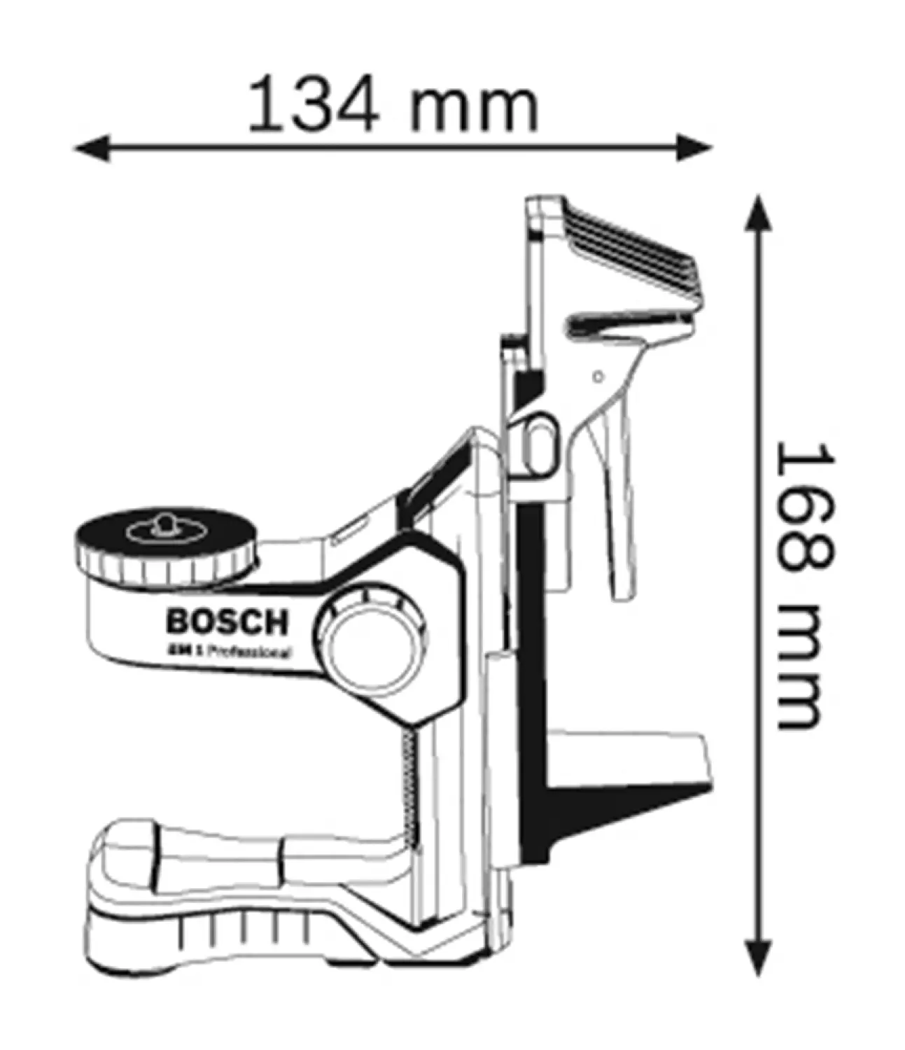 Bosch BM 1 PLUS wandhouder voor laser met klemsysteem