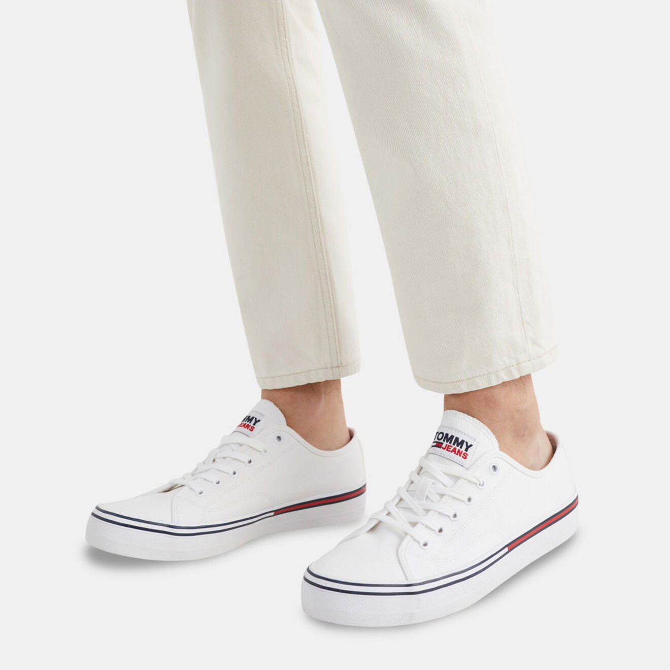 Tommy Jeans Baskets Essential Low blanches