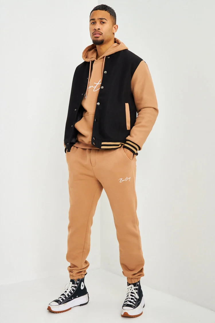 Bomber bicolore noir et camel