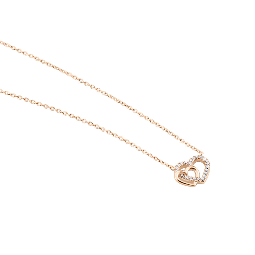 Collier Donatiane Argent Rose Oxyde De Zirconium
