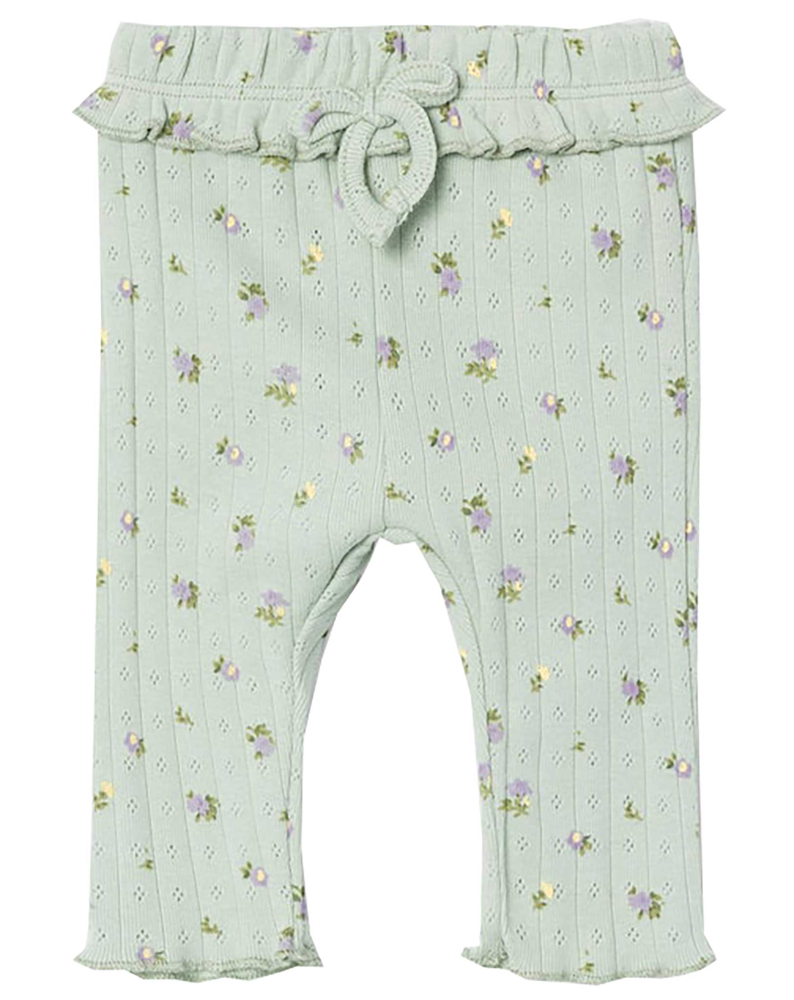 Leggings NBFDANINA FLOWERS in silt green