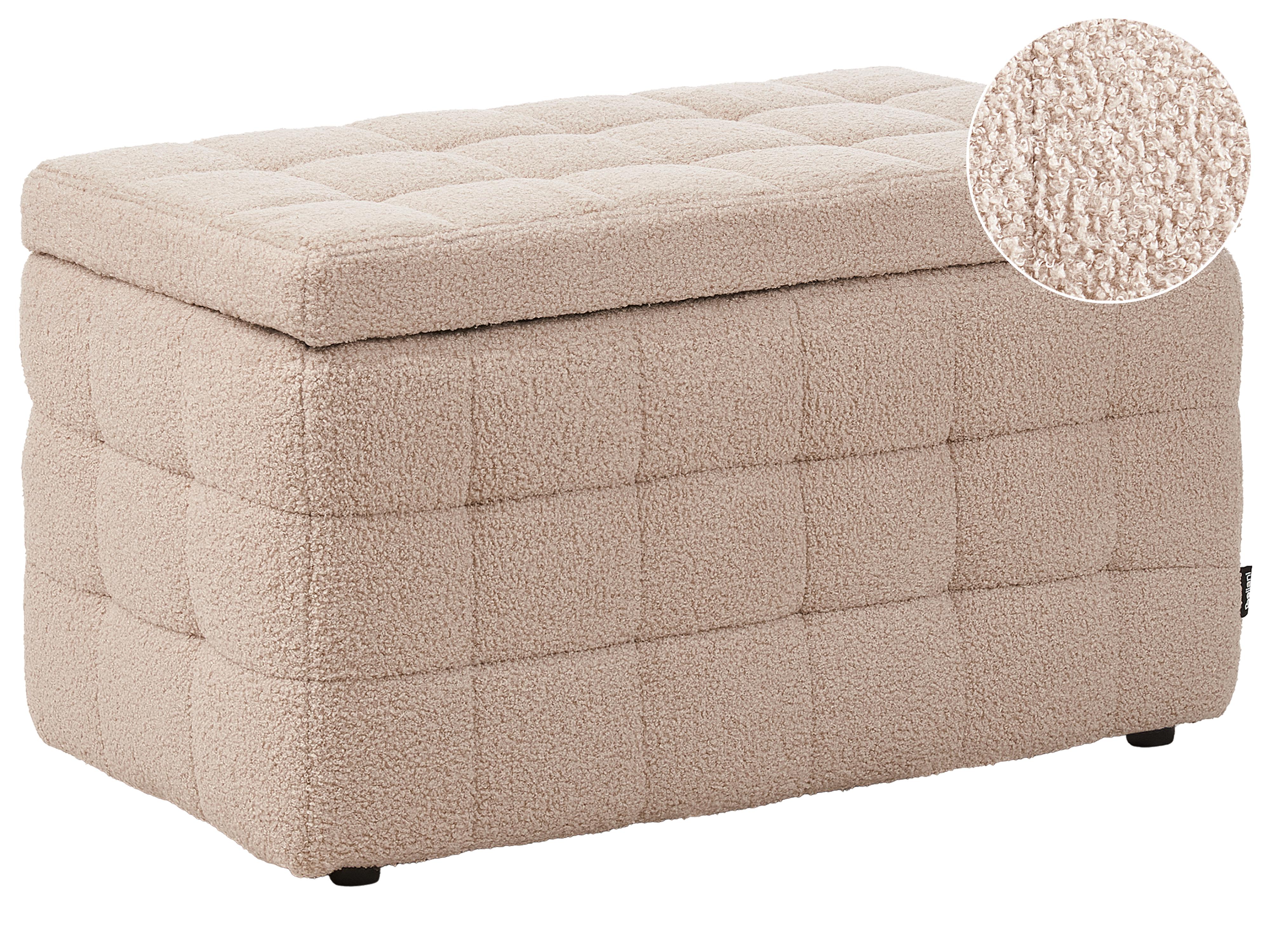 Opbergpoef MICHIGAN Bouclé Beige