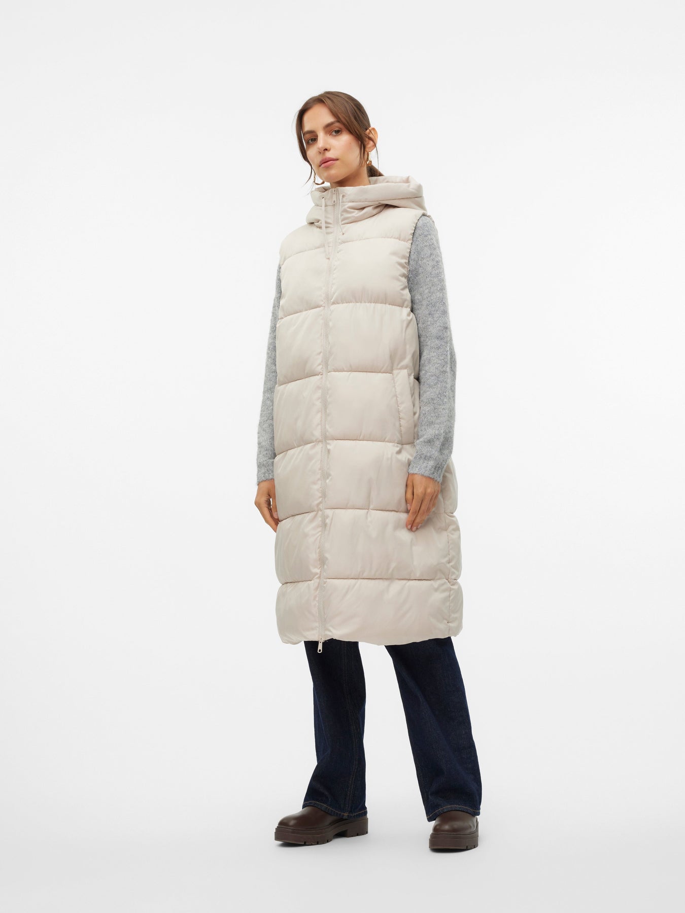Vero Moda Vmligaane Waistcoat 4361721 pumice stone