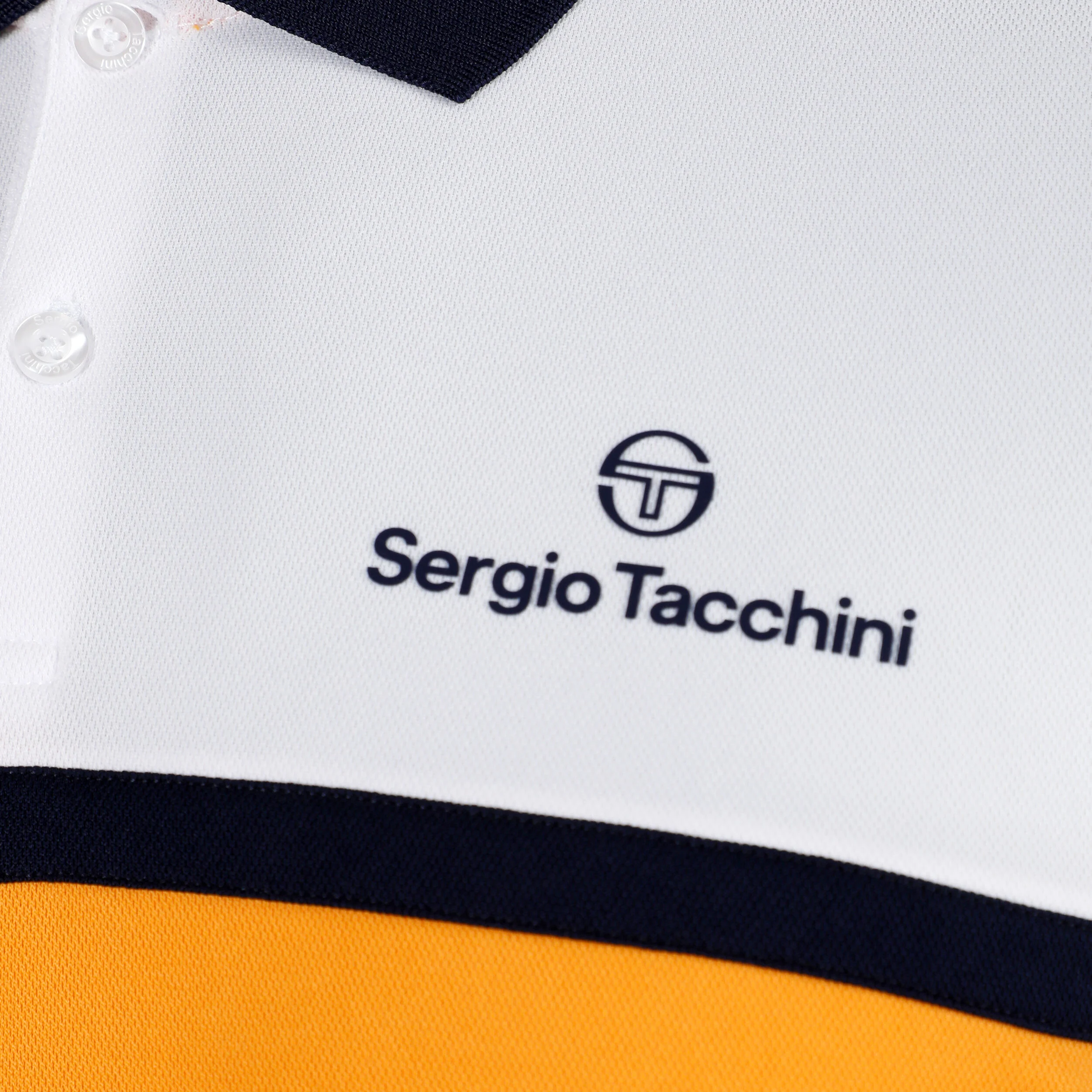 Sergio Tacchini Elfetta Polo Hommes - Blanc , Abricot