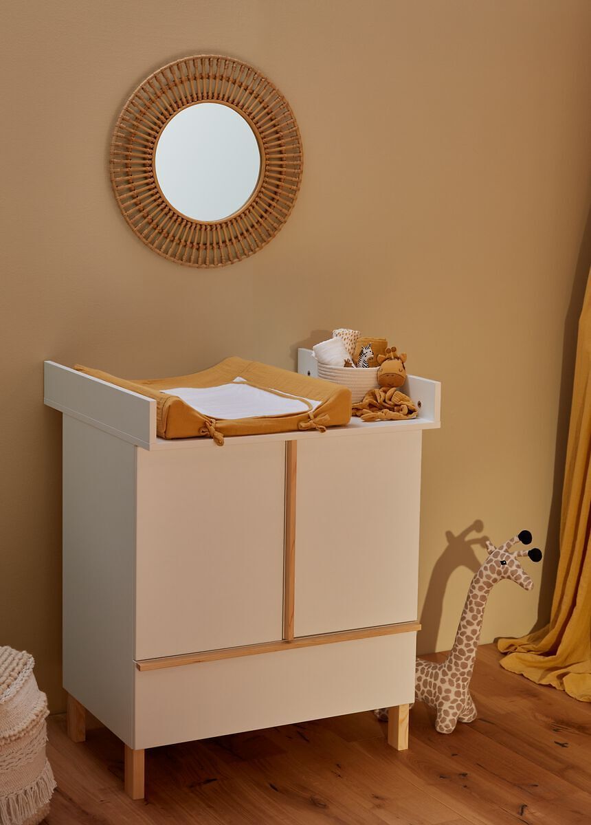 LEYA Wickelmatte-Bezug - Gelb / B: 50.0 cm x T: 65.0 cm x H: 10.0 cm