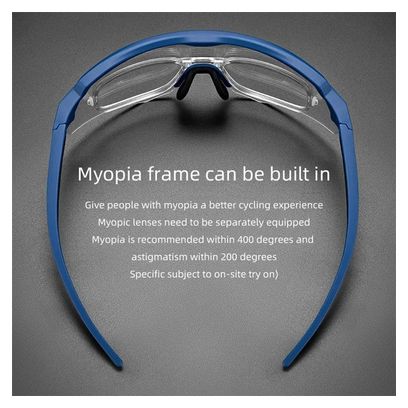 Lunettes de cyclisme anti-vent de protection avec 4 lentilles - noir