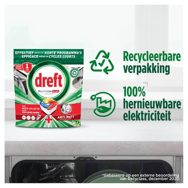 Dreft Platinum Plus All In One Vaatwascapsules Citroen, Capsules