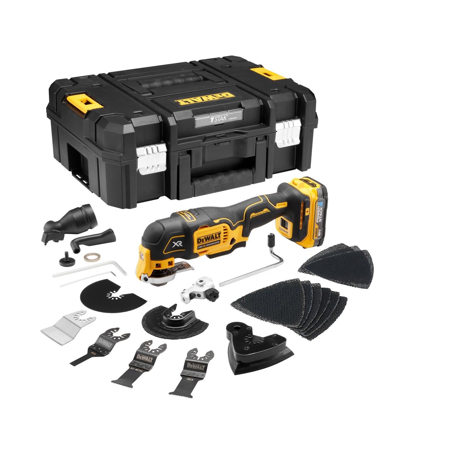 DeWALT DCS356E1T Accu multitool   accessoires 18V XR 1.7Ah POWERSTACK in TSTAK