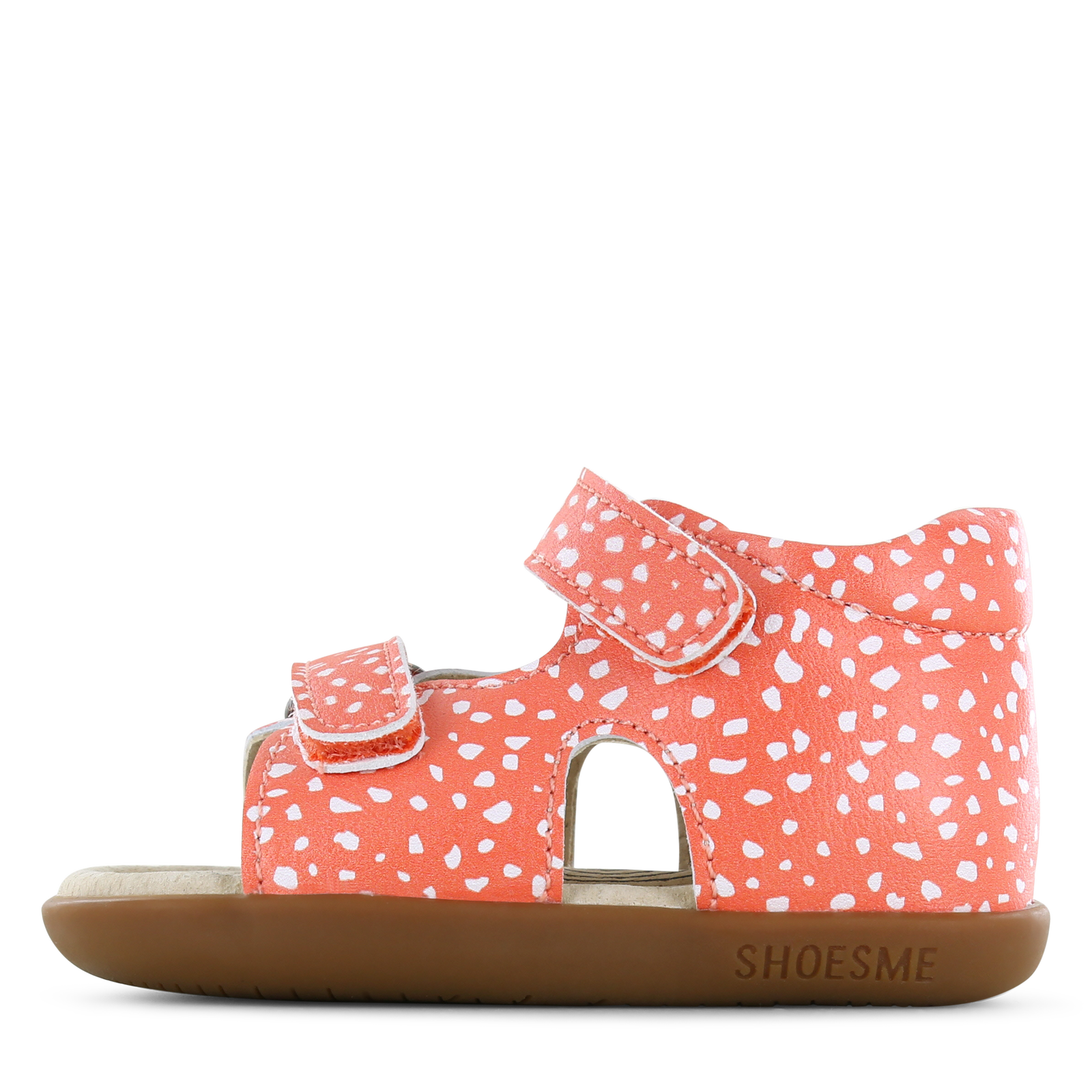 Shoesme koraalkleur sandaaltje met dots Microfiber leer | Sale