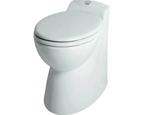 Sanisan 5 staand toilet met geïntegreerde kleine optillift, wit