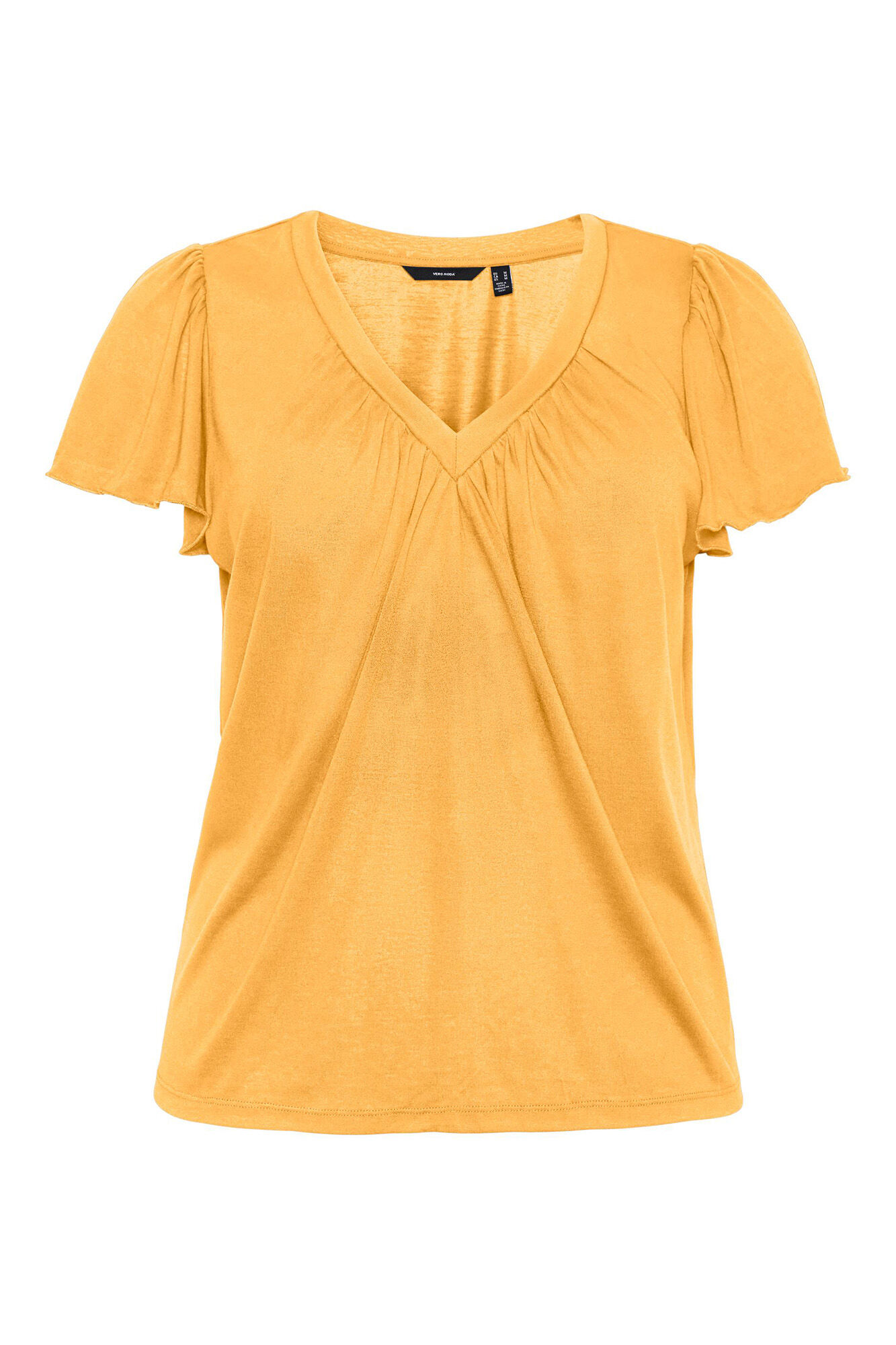 Camiseta básica de manga curta Curve - Amarela