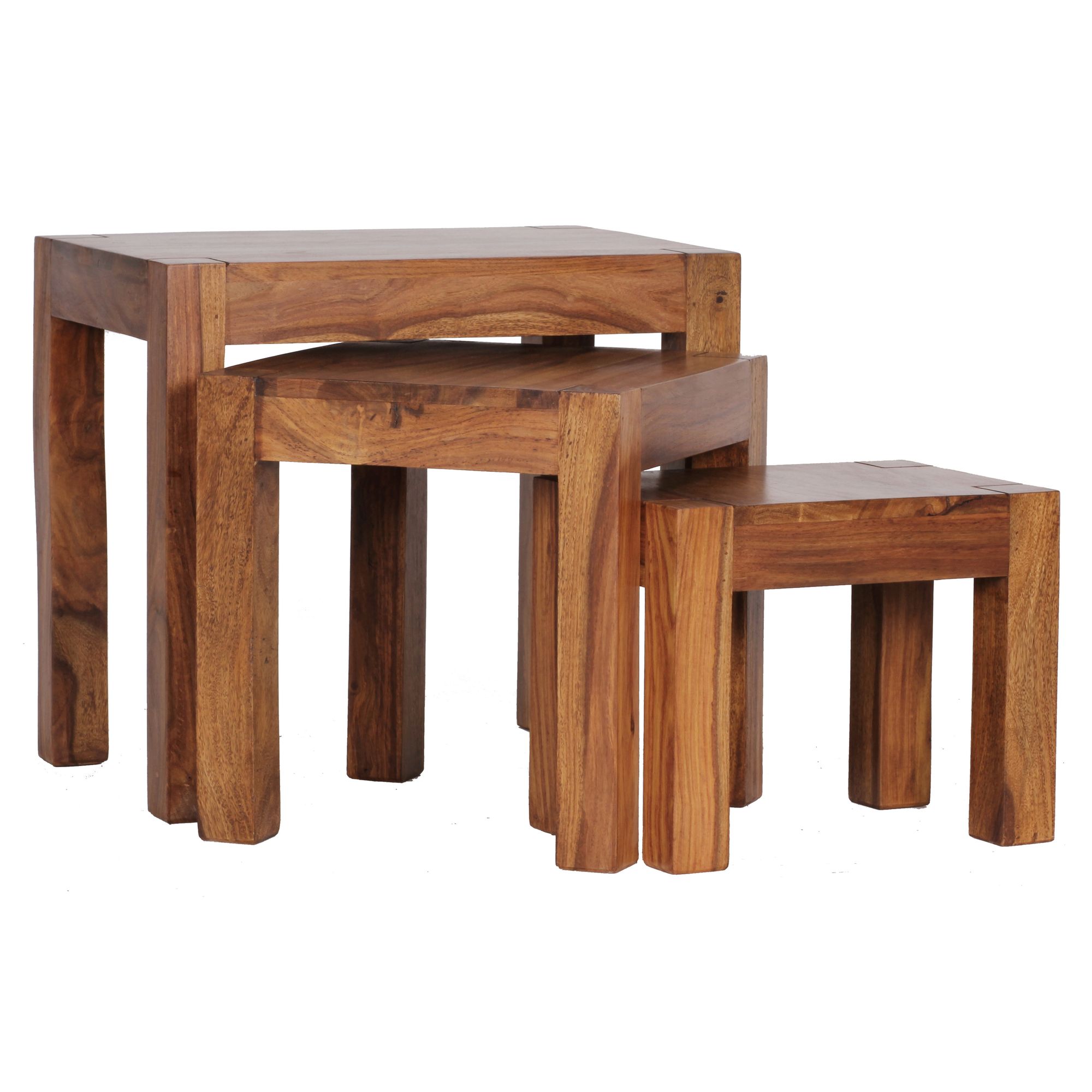 KADIMA DESIGN Holz Satztisch Set 
