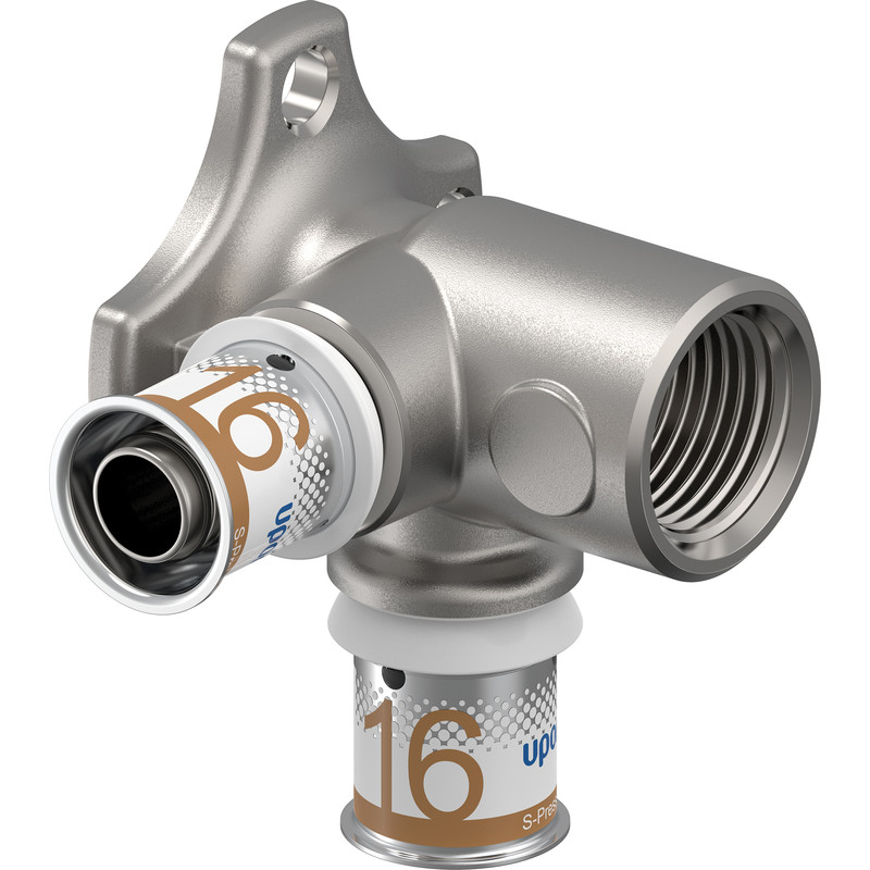 Uponor S-Press Plus pers muurplaat dubbel 16x1/2