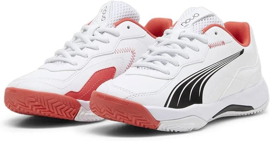 PUMA Nova Padelschoenen Wit Jongens