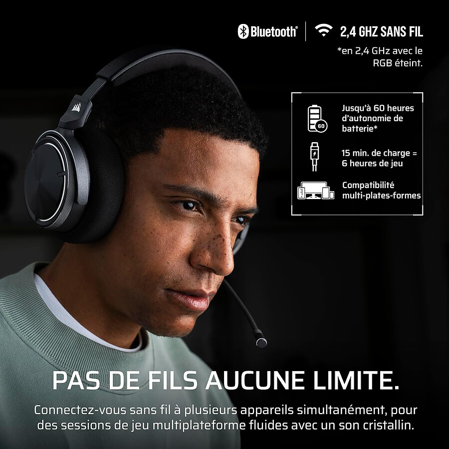 Corsair Virtuoso Max Wireless - Noir