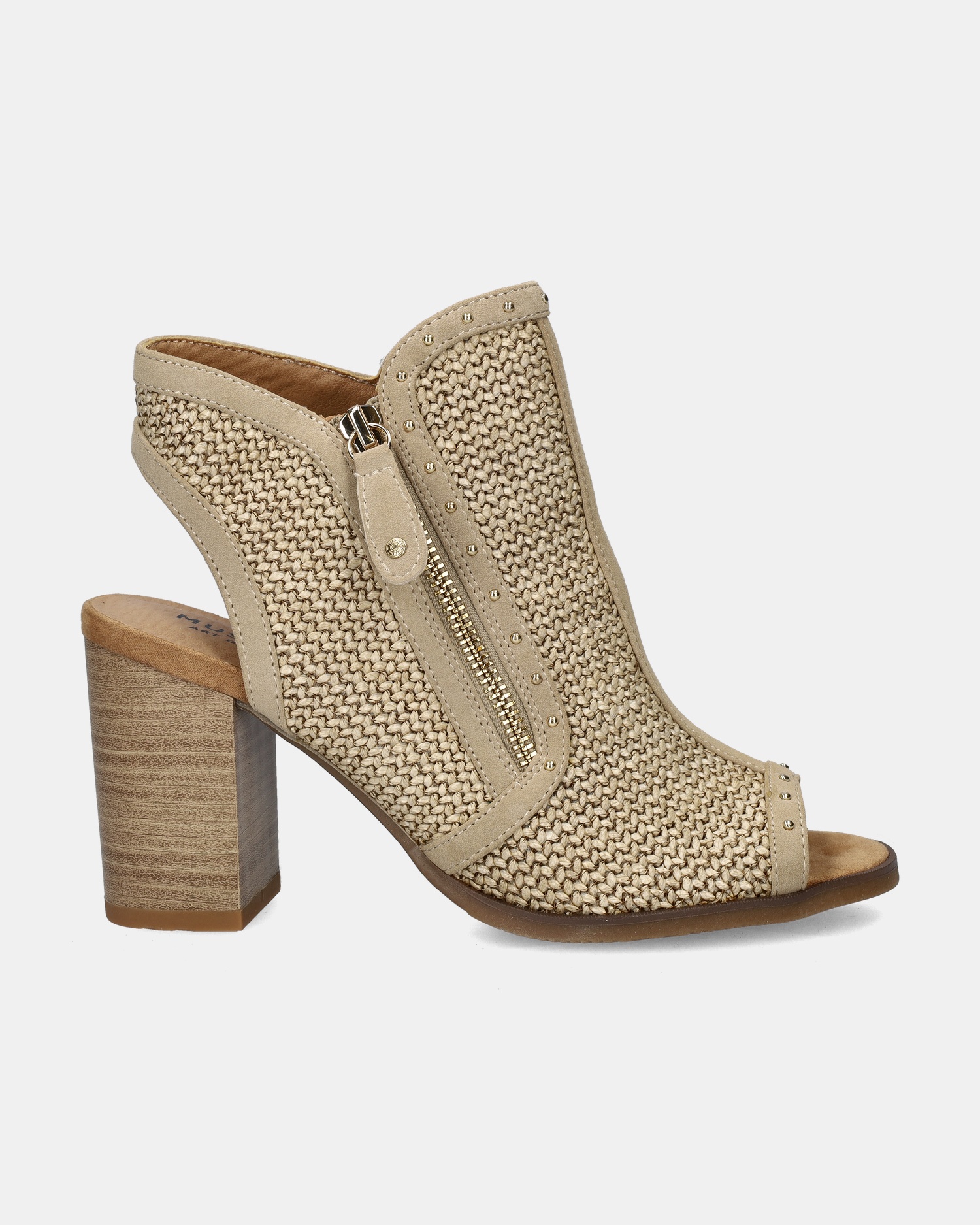 Mustang Enkellaarsjes  - beige
