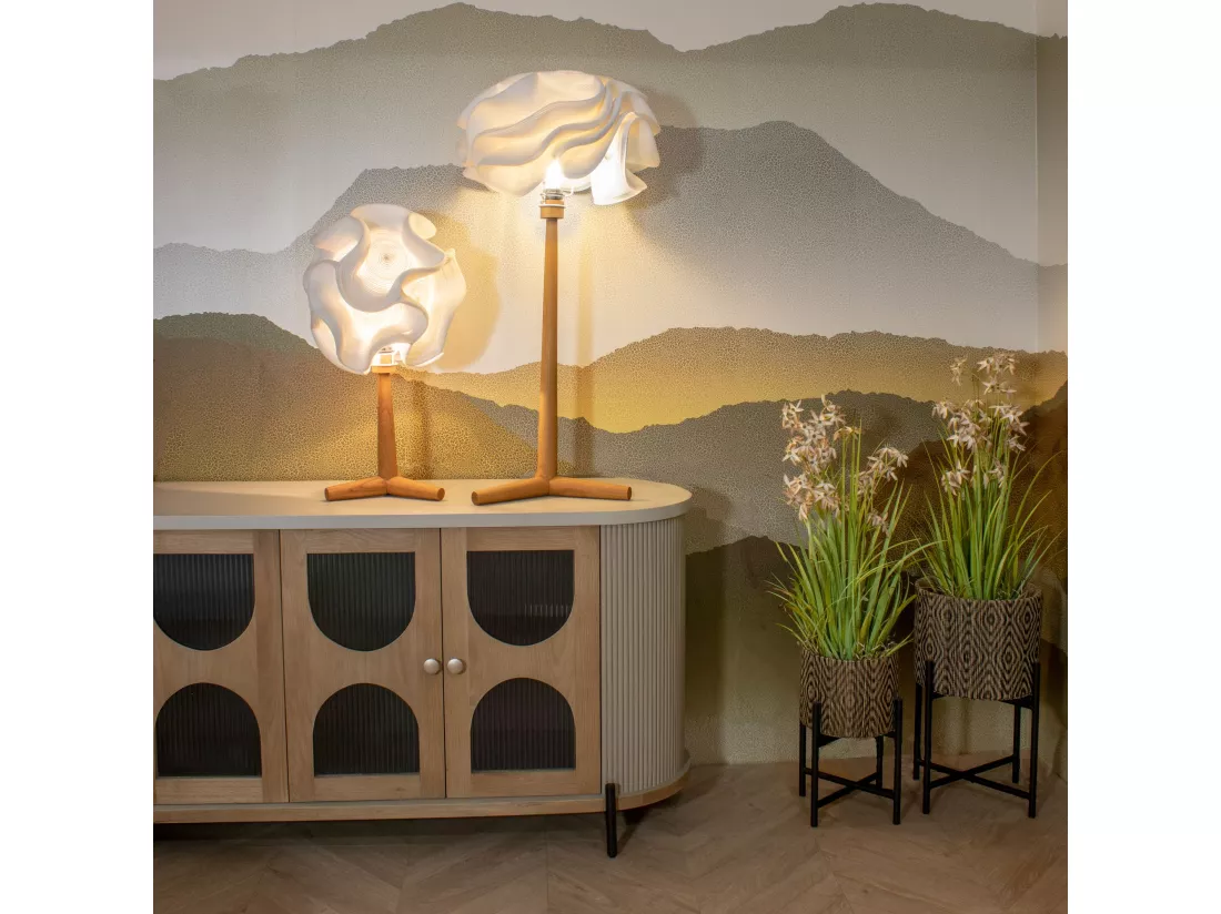 Now's Home - Allium De Naples Artificiel-fleurs Beige Pot Zinc Ht78cm Allium