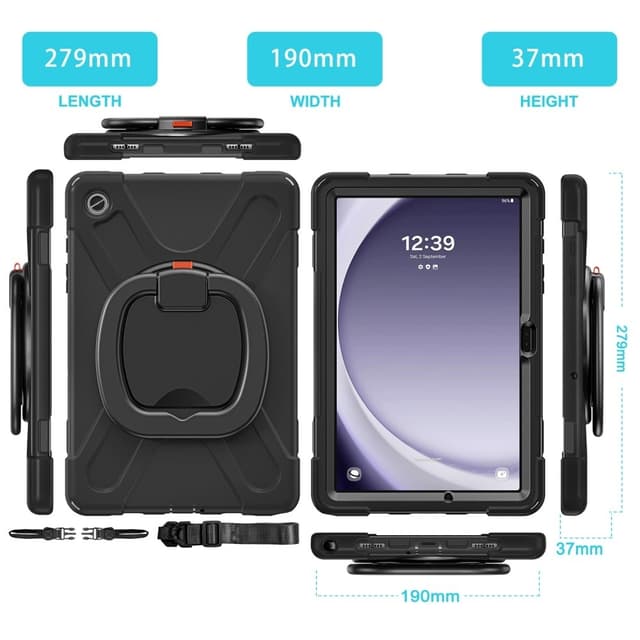 Til Samsung Galaxy Tab A9+ Etui PC+Silikone Tablet Cover