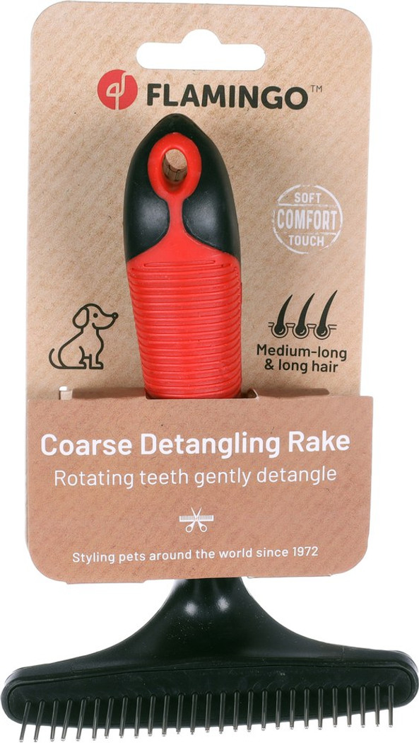 Flamingo f-1030235 - Râteau pour sous-poil rotatives Gros Premium Care