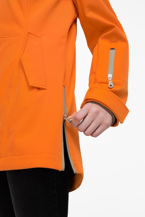 Softshell-Jacke, wasserabweisend, Kapuze