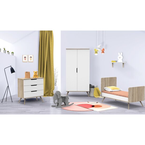 Sixties Lit évolutif   Blanc        70 x 140 cm   de               Sauthon Baby's Sweet Home