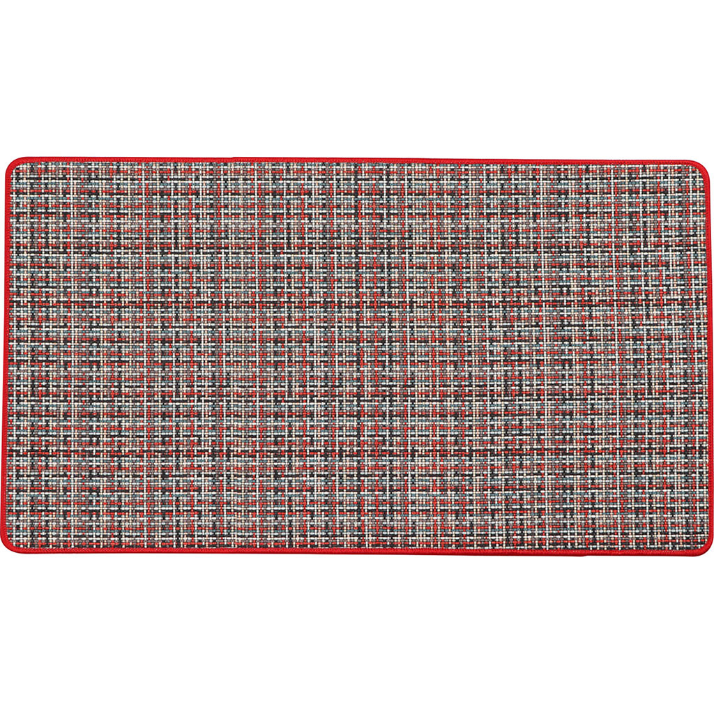 Tapis tissé PIXEL rouge 45x80cm