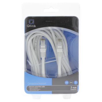 Q-Link UTP kabel CAT6 AWG26 2RJ45 5 meter wit