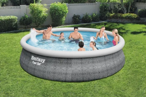 Bestway Fast Set Pool Sæt 457 x 107 cm m/pumpe og stige 12.362 L