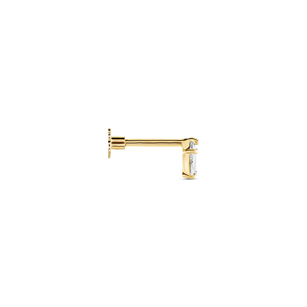 Piercing D'oreille Or Jaune Artemia Oxyde De Zirconium
