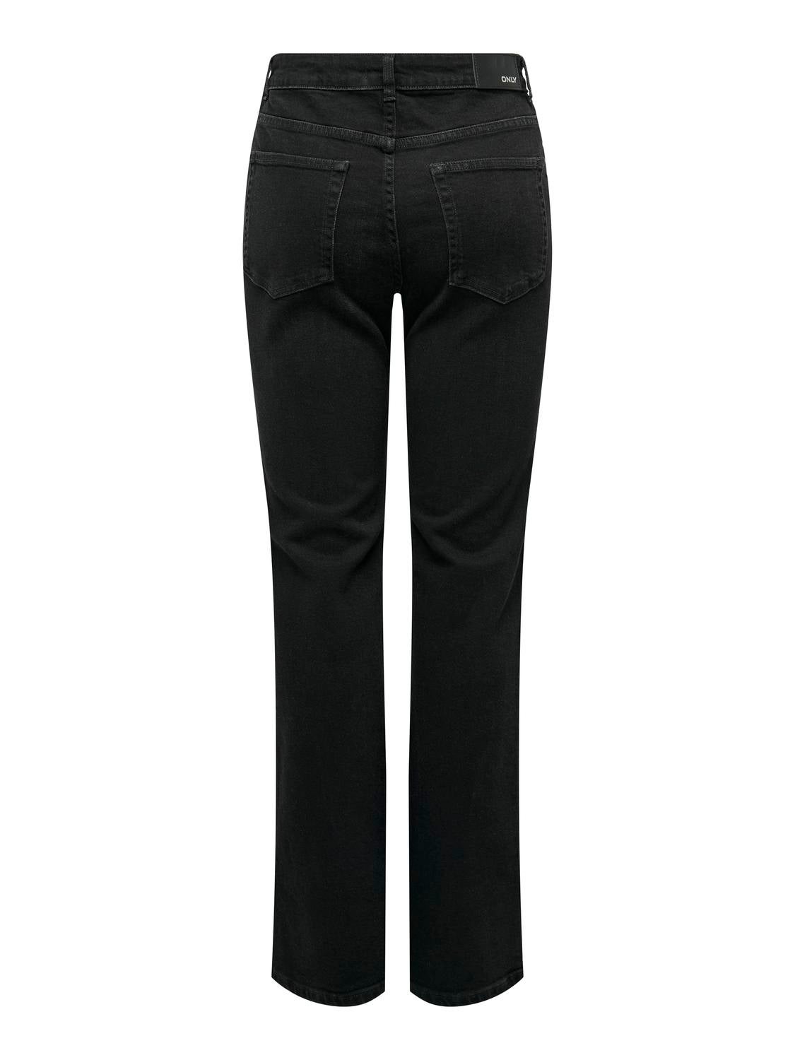 ONLEVERLY Mittlere Taille Ausgestellt Jeans Washed Black