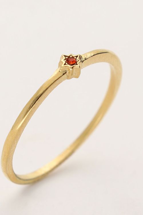Minimalistische geboortesteen ring