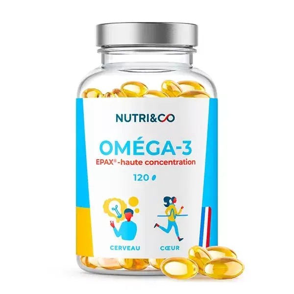 Nutri&Co Ômega 3 Óleo de Peixe Selvagem EPAX® Alta Concentração 120 cápsulas