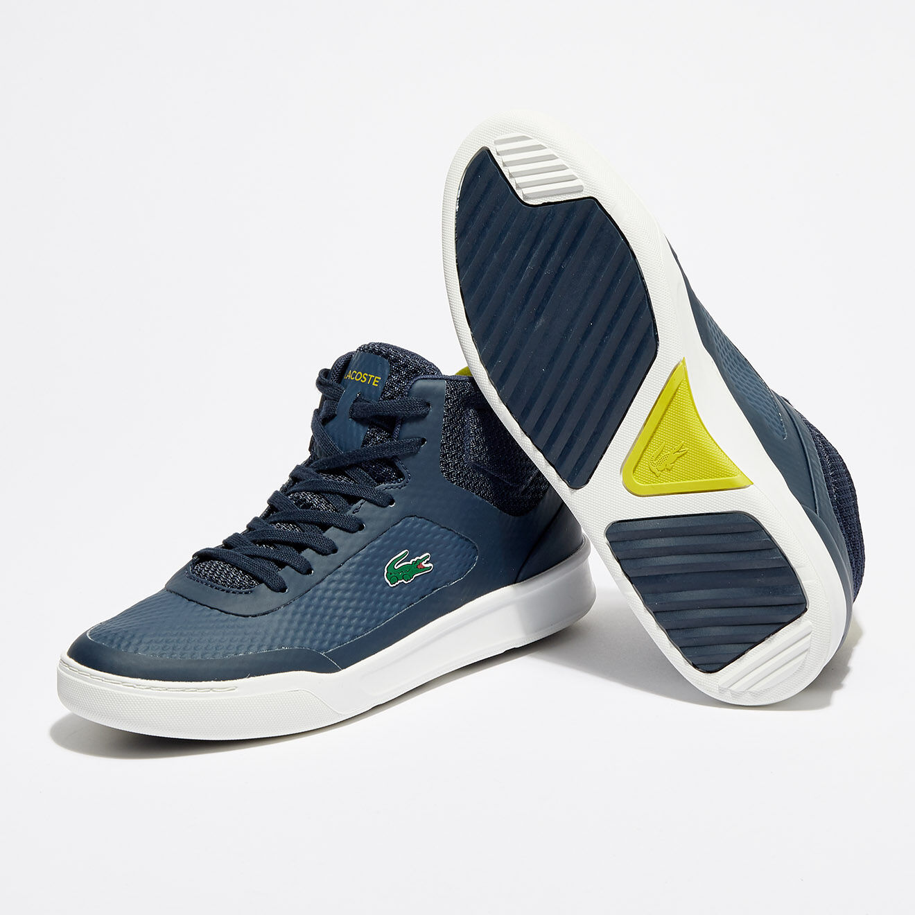 Lacoste Baskets Explorateur Spt Mid 317 5 bleu marine/jaune