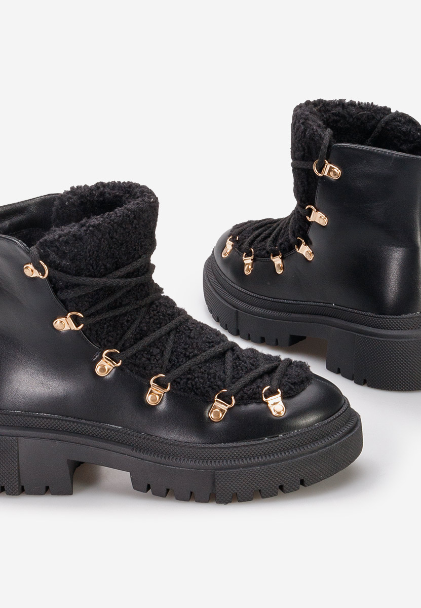 Bottines doublées femme noires Sherpa