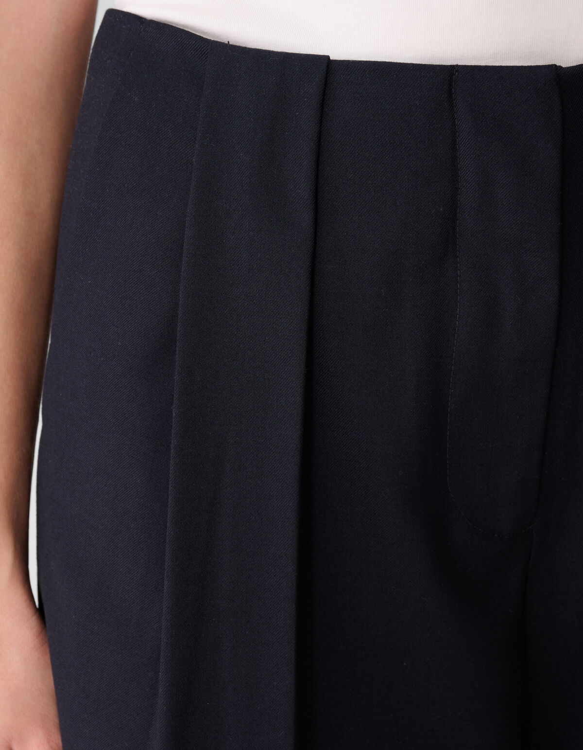 Pleated Broek Donkerblauw By Lonneke