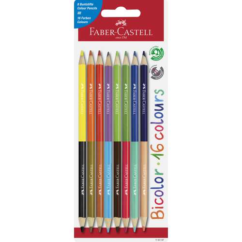 FABER-CASTELL Bicolor Buntstifte 8er-Set