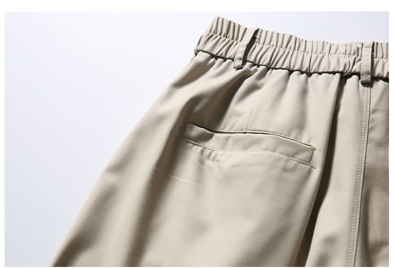 Shineon Studio - Hoge taille, effen, wijde shorts