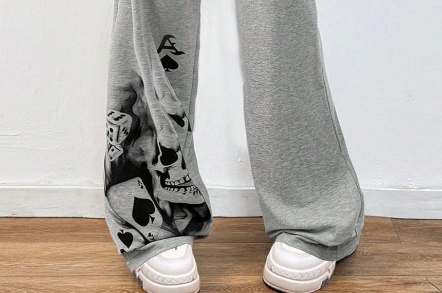Miss Adams - Elastische taille-joggingbroek met schedelmotief