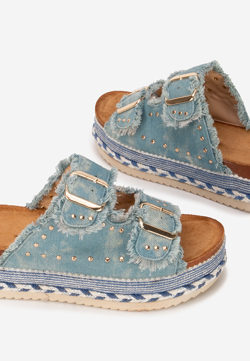 Mules à plateforme denim Sylveria