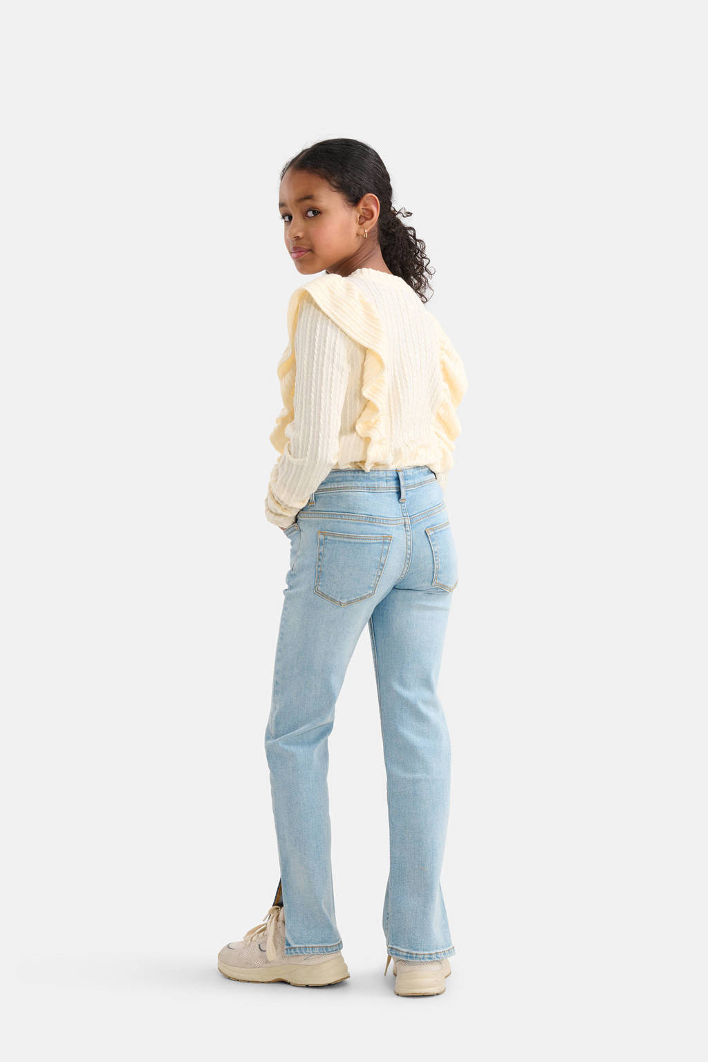 Shoeby high waist straight leg jeans mediumstone