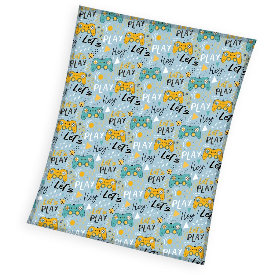 MTOnlinehandel Kuscheldecke Fleece-Decke Kinder, 130x170 Konsole Gamer