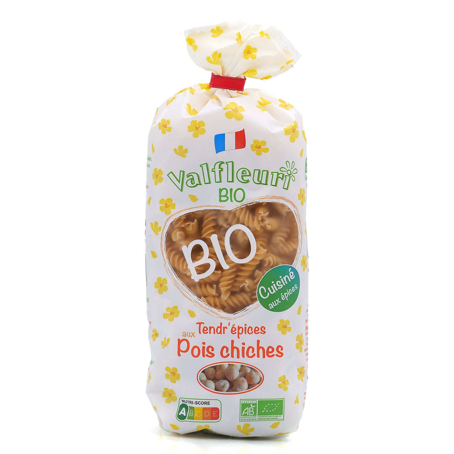 Pâtes torsades aux pois chiche bio