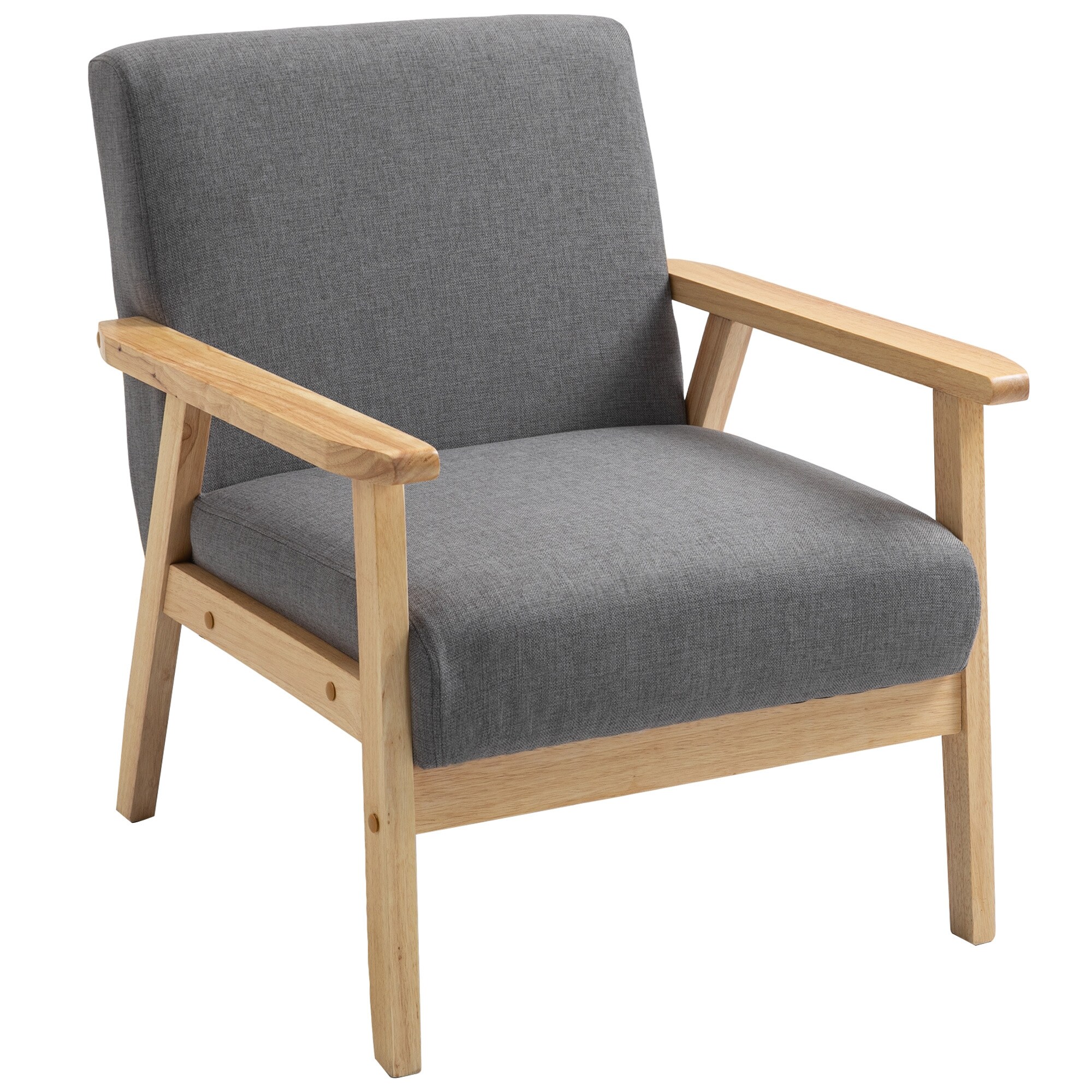 HOMCOM Sessel mit A-förmigen Beine grau 64L x 70B x 72H cm