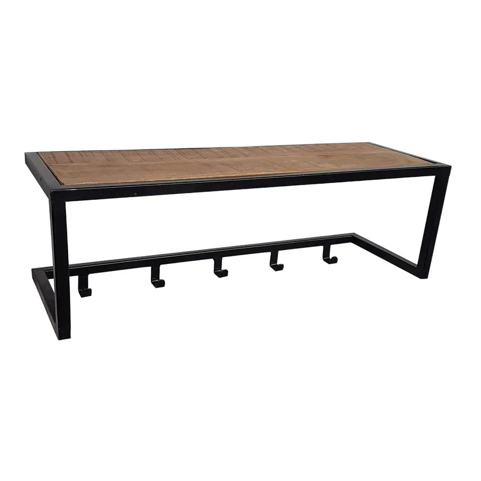 Brix - Kapstok Brix Abby - Mangohout en Gecoat Staal - 26x75x35